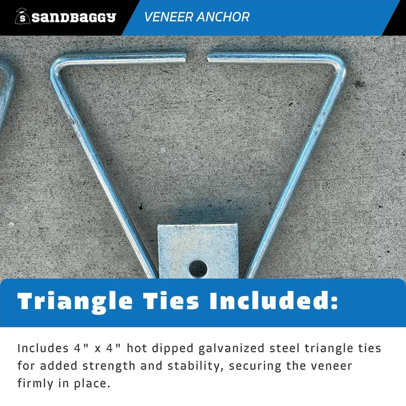 Type 3 Adjustable Veneer Anchor - Hot Dipped Galvanized (Triangle Tie Included) 4