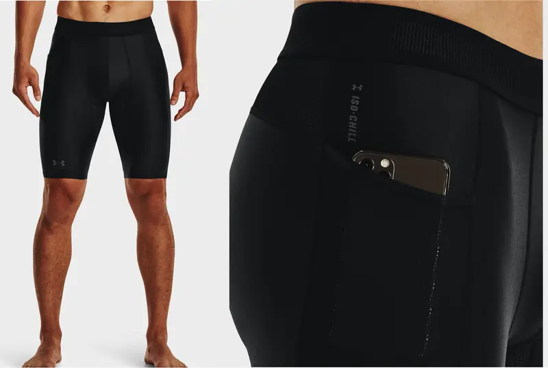 Ua Iso-Chill Men's 9" Compression Shorts 1365224-002 1