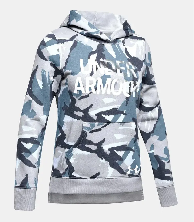 Ua Rival Wordmark Fleece Hoodie 1317839-011 1