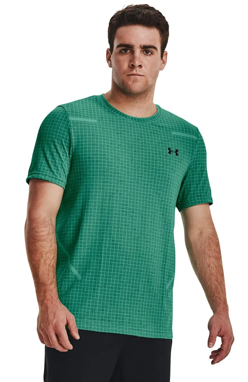 Ua Seamless Grid Men's Short Sleeve 1376921-508 5