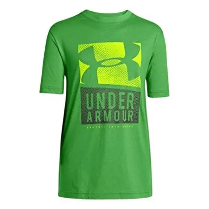 Under Armour Pth Boys Shirt Short Sleeve T Green 1242871-373 1