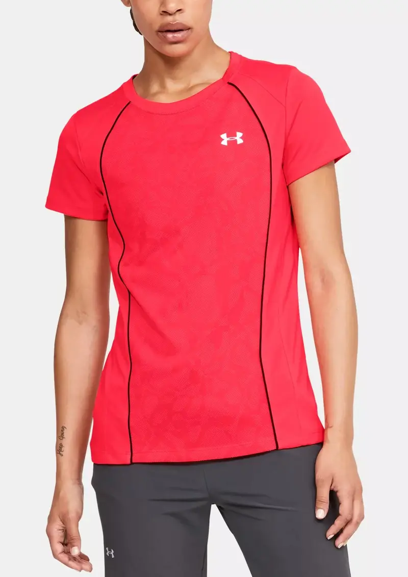 Under Armour Women's Tech Jacquard Sportswear Tee Shirt 1351962-628 1