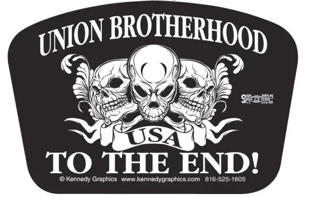 Union Brotherhood Hard Hat Sticker #S86 1