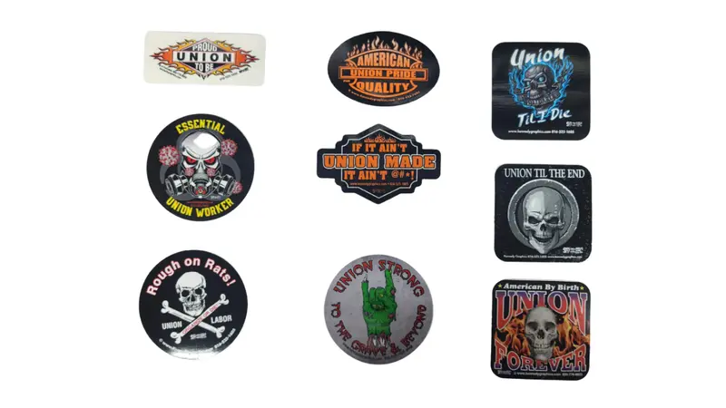 Union Hard Hat Sticker Mix 5 - The Dirty Dozen 2