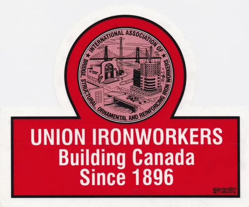 Union Ironworkers Building Canada Large Window Sticker #Iw1896cl 1
