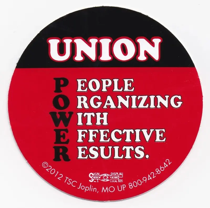 Union Power Hard Hat Sticker #T83 1