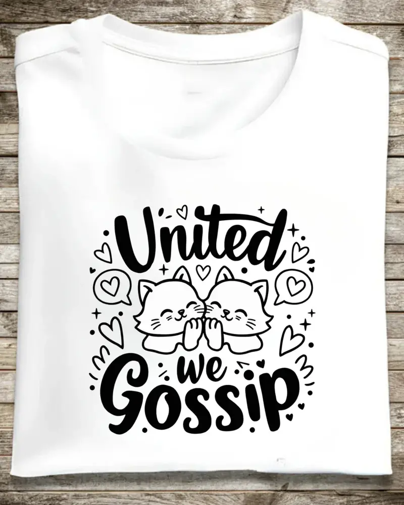 United We Gossips Cotton T-Shirt 1