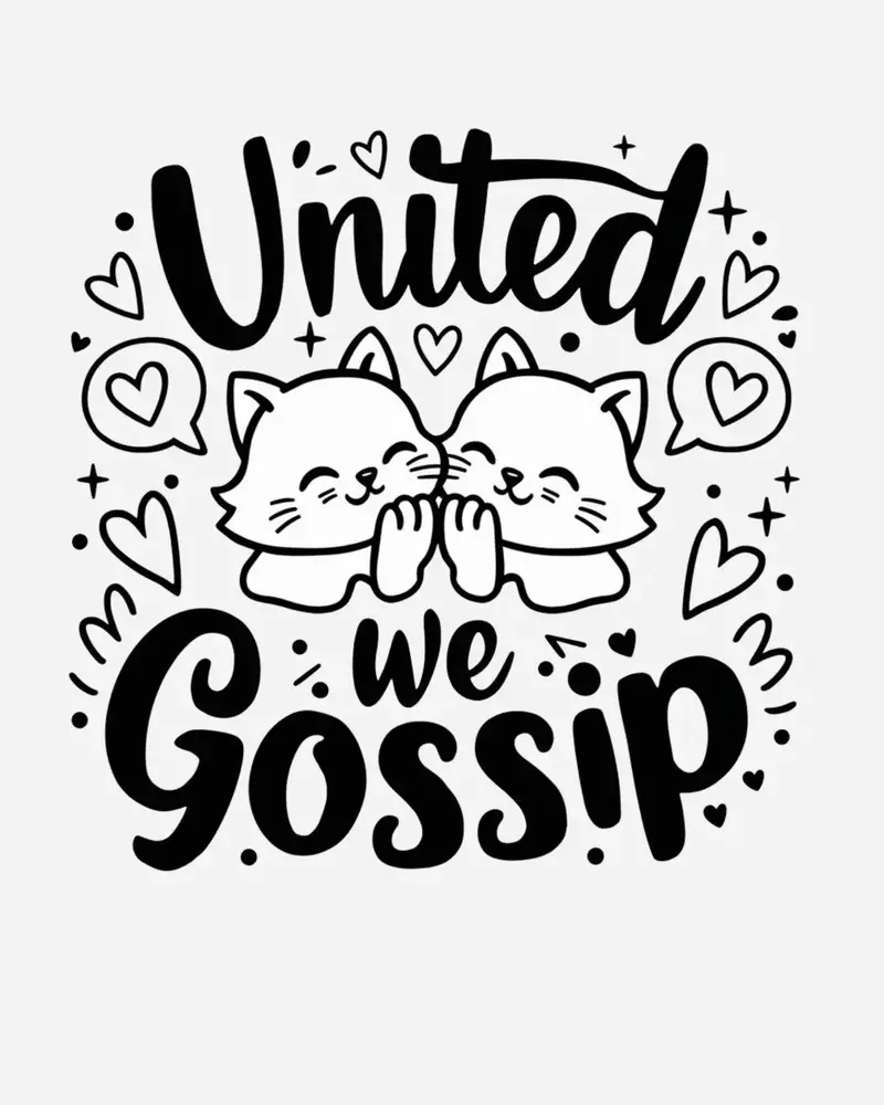 United We Gossips Cotton T-Shirt 2