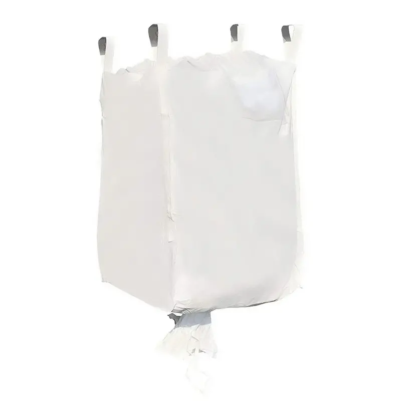 Used Fibc Bulk Bag For Sale – Duffle Top, Spout Bottom – 2000 Lb Cap., Food Grade – 35" X 35" X 50" (45 Cu Ft) 1