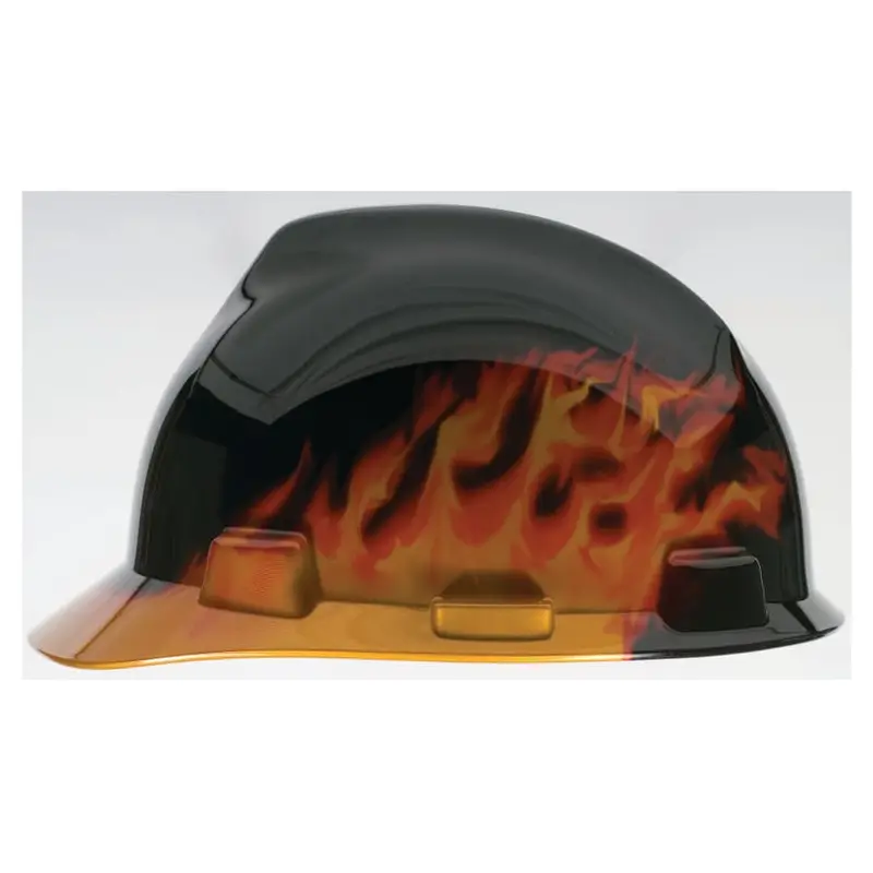 V-Gard Specialty Hardhat, 4 Point, Cap, Black Fire 1