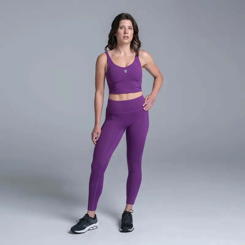 Valour Active Ace Longline Crop - Grape 3