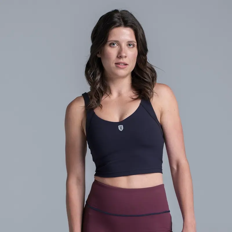 Valour Active Ace Longline Crop Top - Ink 1