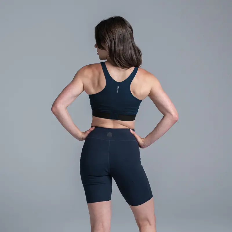 Valour Active Dash Crop Top - Ink/Burgundy 2