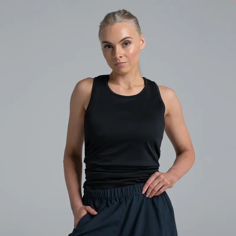 Valour Active Defender Racer Mesh Tank - Black 1