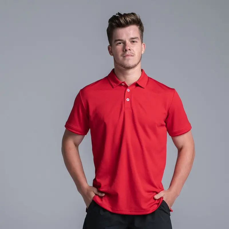 Valour Active Men's Red Polo 1