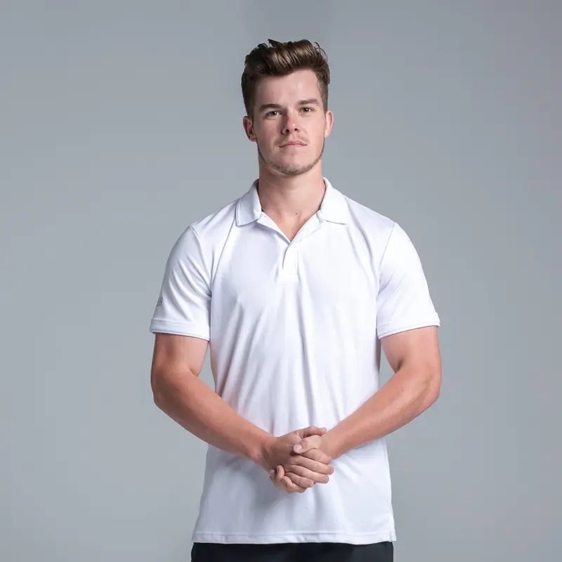 Valour Active Men's White Polo 1