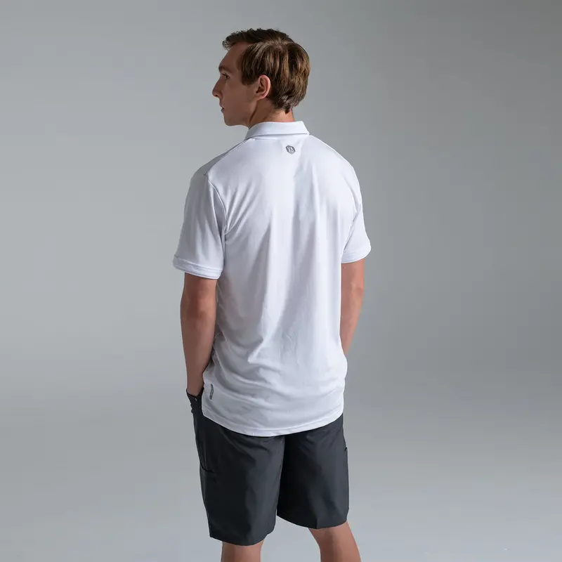 Valour Active Men's White Polo 2