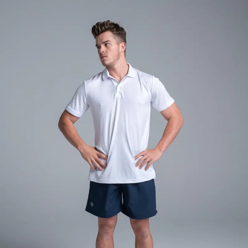 Valour Active Men's White Polo 3
