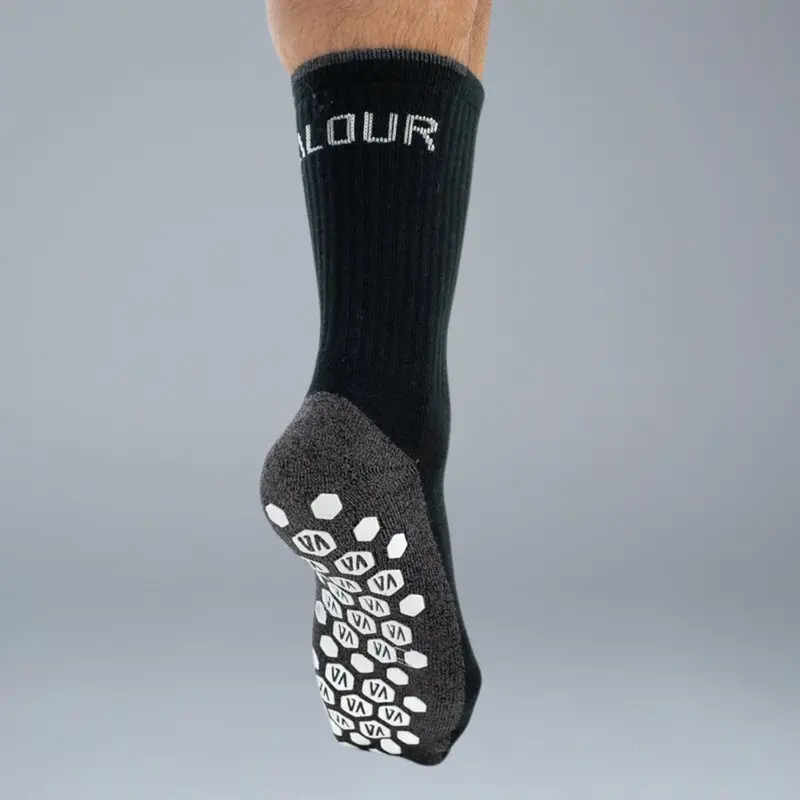 Valour Active Tech Grip Crew Socks - Black 2