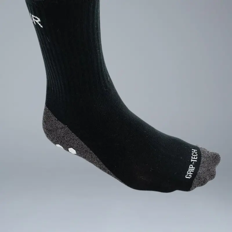 Valour Active Tech Grip Crew Socks - Black 3