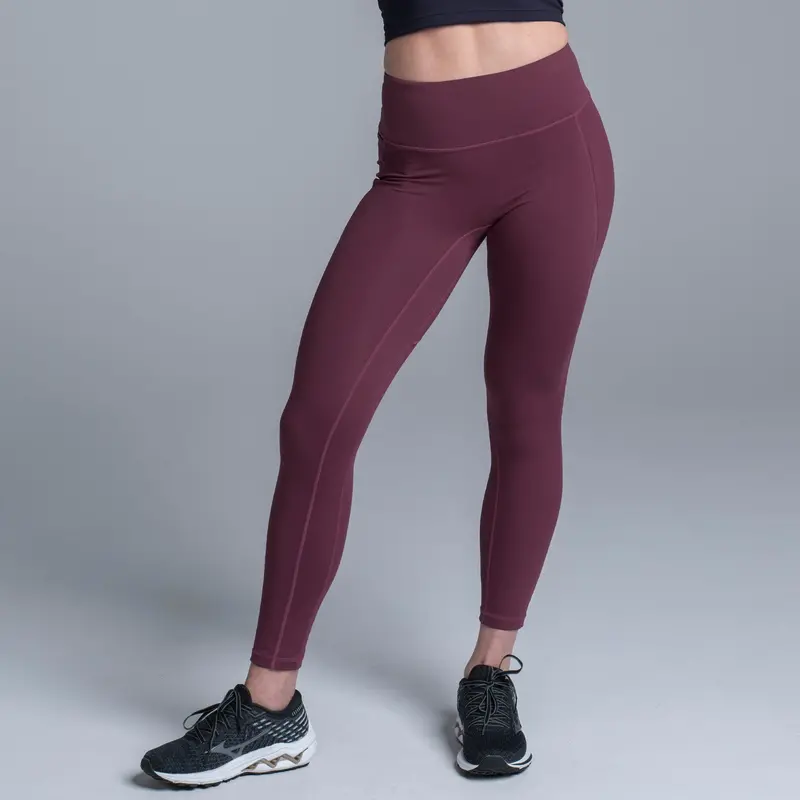 Valour Active Ultimate Brushed Lycra 7/8 Tight - Burgundy 1