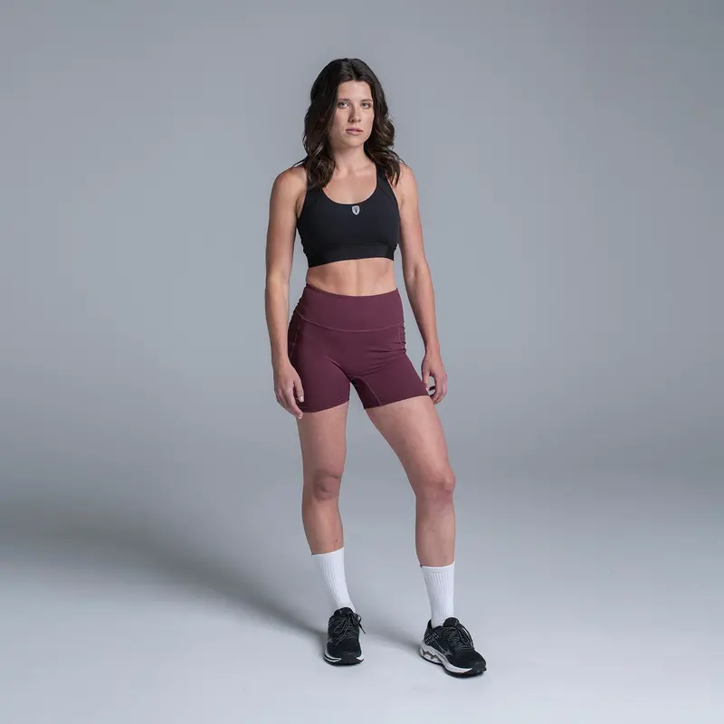 Valour Active Ultimate Brushed Lycra Training Short 5" - Burgundy 3
