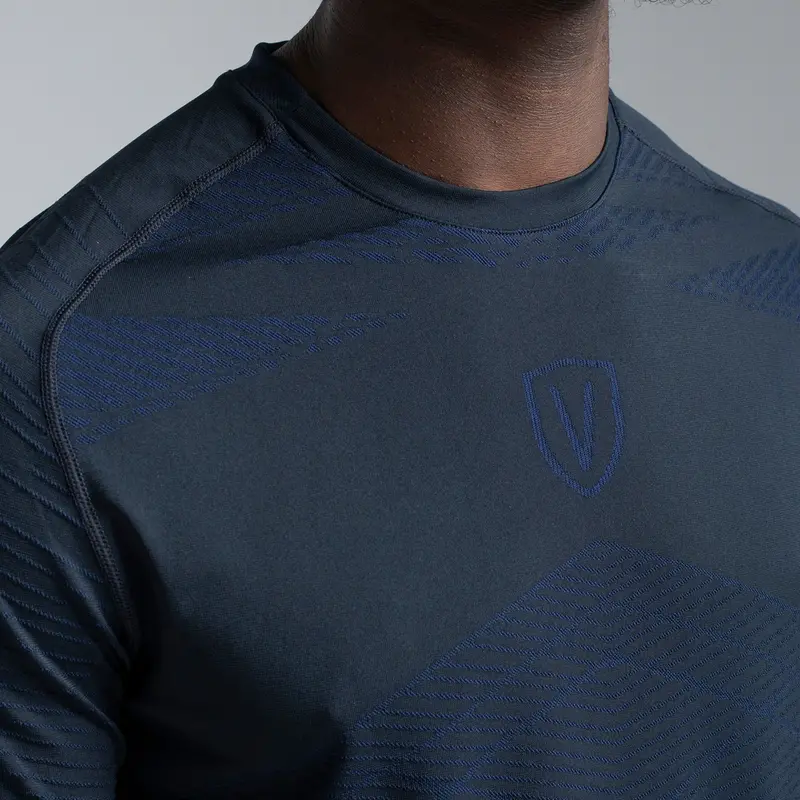 Valour Active Unisex V-Knit Tee - Ink 1