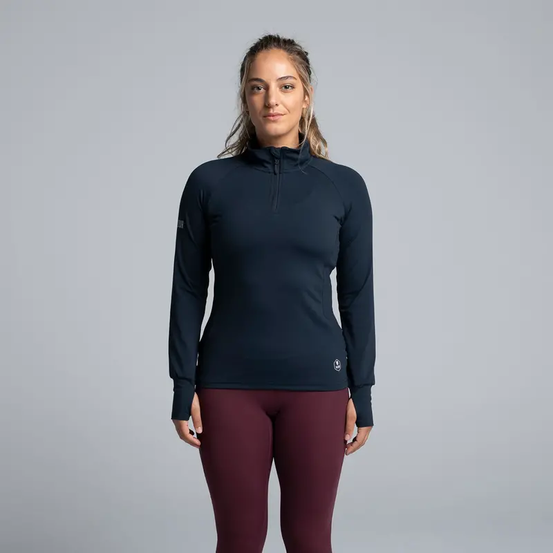 Valour Active Women's Sprint Half Zip Top - Ink 3