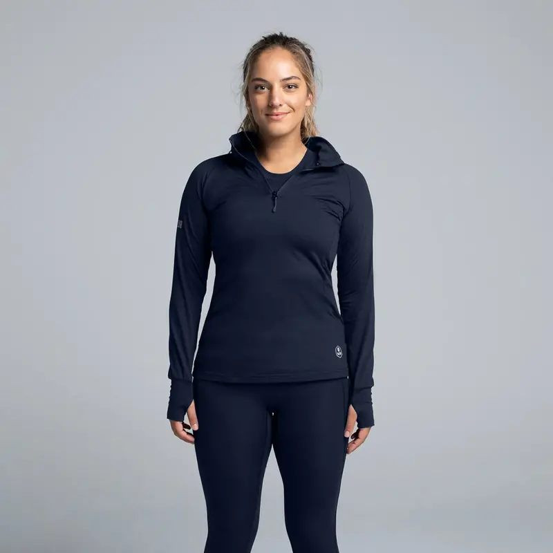 Valour Active Women's Sprint Half Zip Top - Ink 7