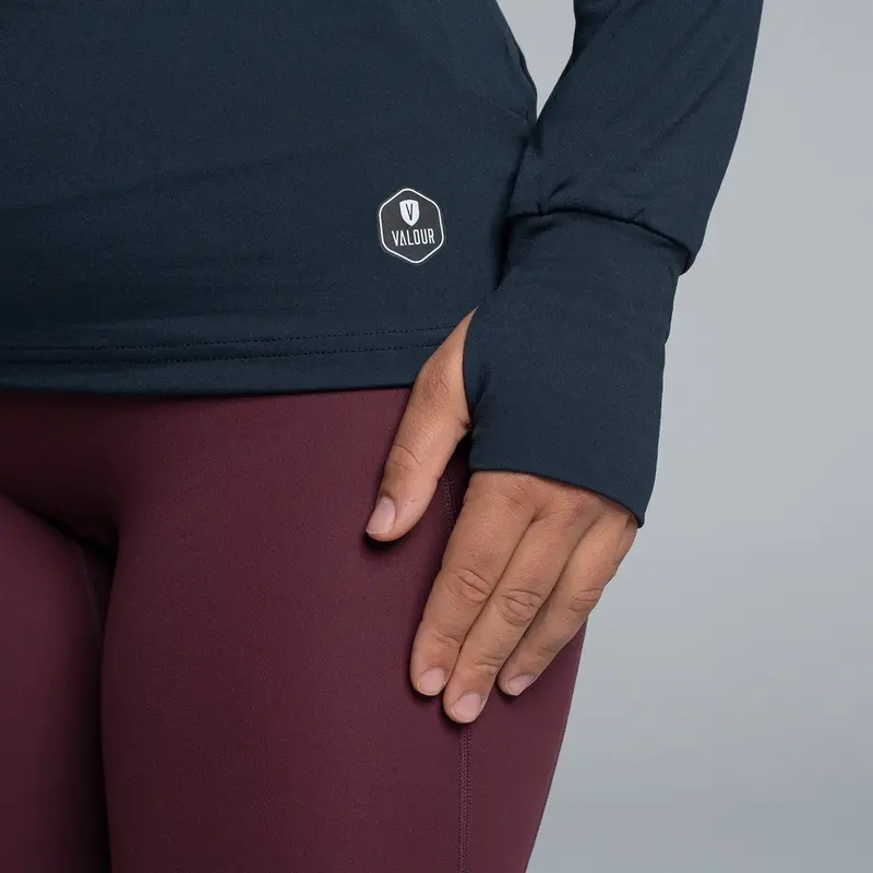 Valour Active Women's Sprint Half Zip Top - Ink 8