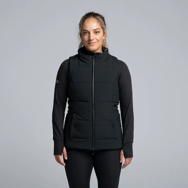 Valour Active Women's Summit Puffer Vest - Black 1
