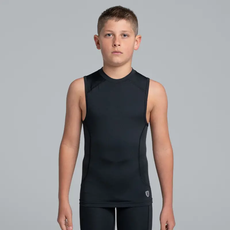 Valour Compression - Boy's Black Tank Top 1