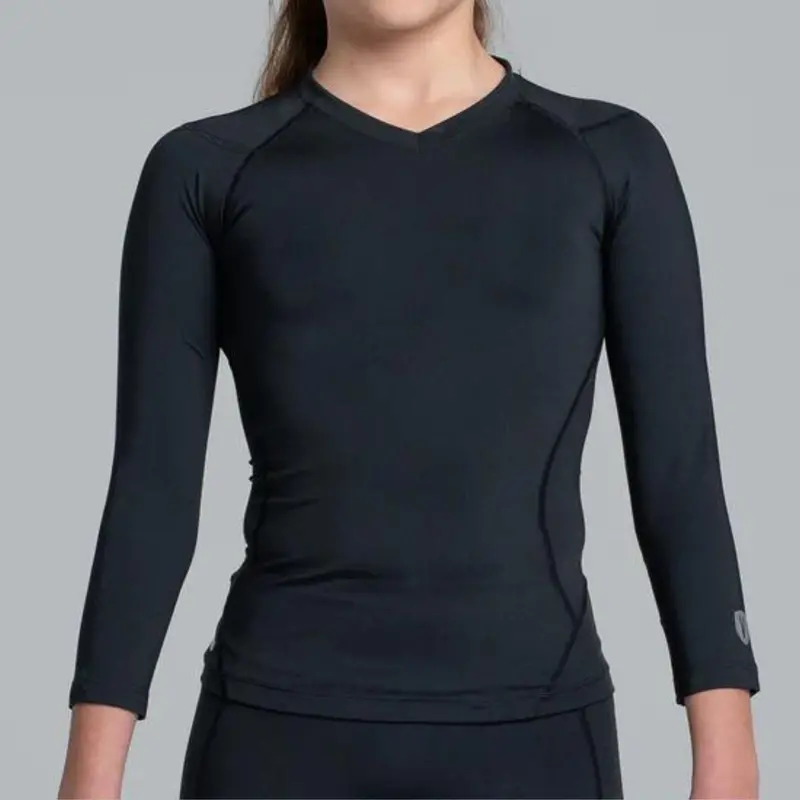 Valour Compression - Girls Black Long Sleeve Top 4