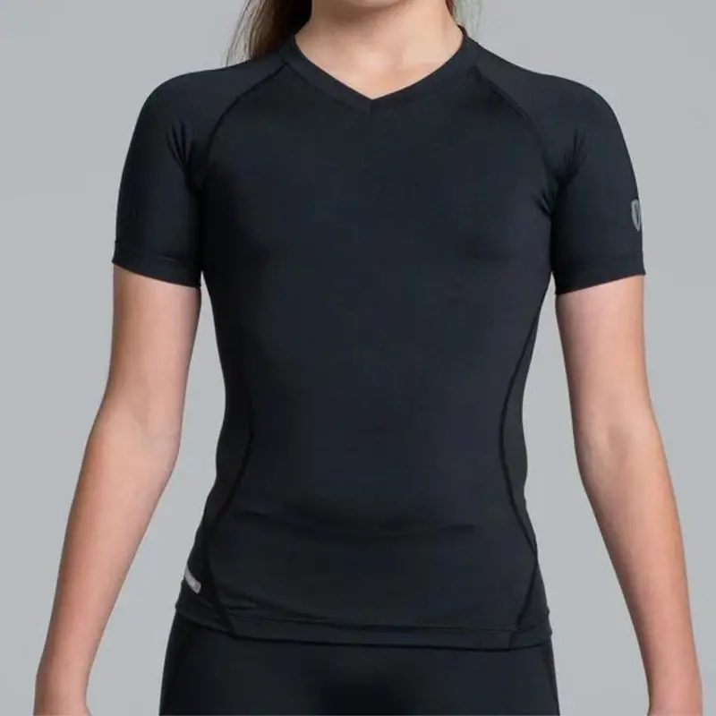 Valour Compression - Girls Black Short Sleeve Top 4
