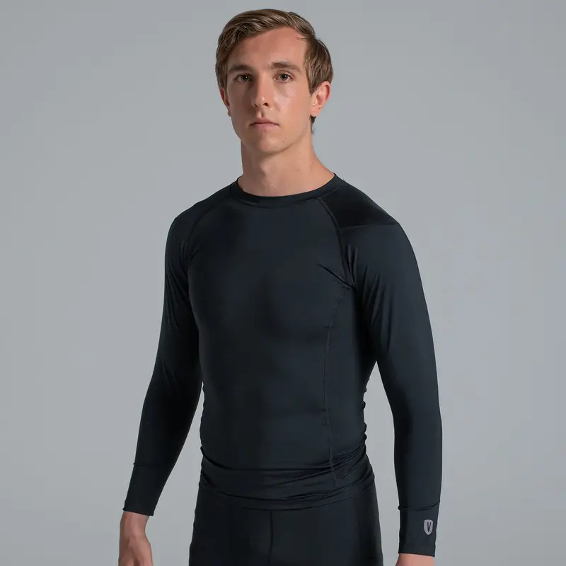 Valour Compression - Men's Black Long Sleeve Top 1