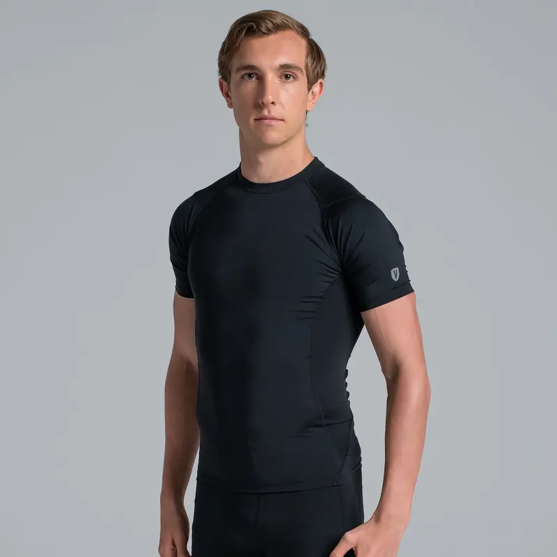 Valour Compression - Mens Black Short Sleeve Top 1