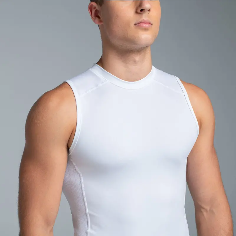Valour Compression - Men's Ink Tank Top White 1