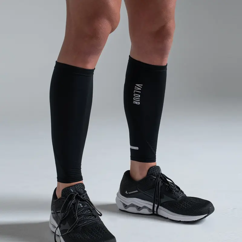 Valour Compression - Unisex Black Calf Guard 1