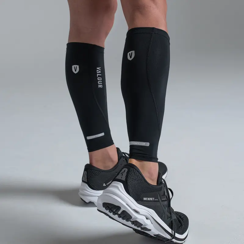 Valour Compression - Unisex Black Calf Guard 2
