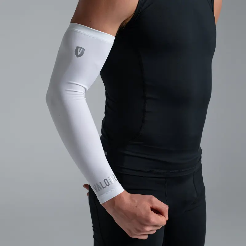 Valour Compression - White Arm Guards 1