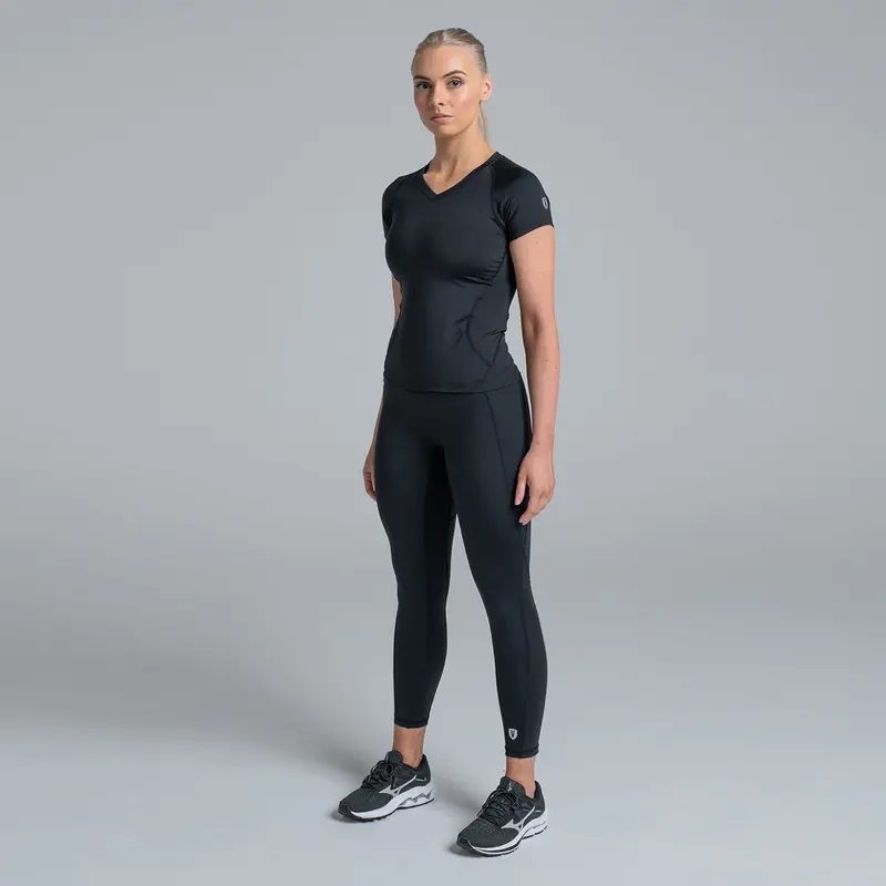 Valour Compression - Women's Black Short Sleeve Top 4