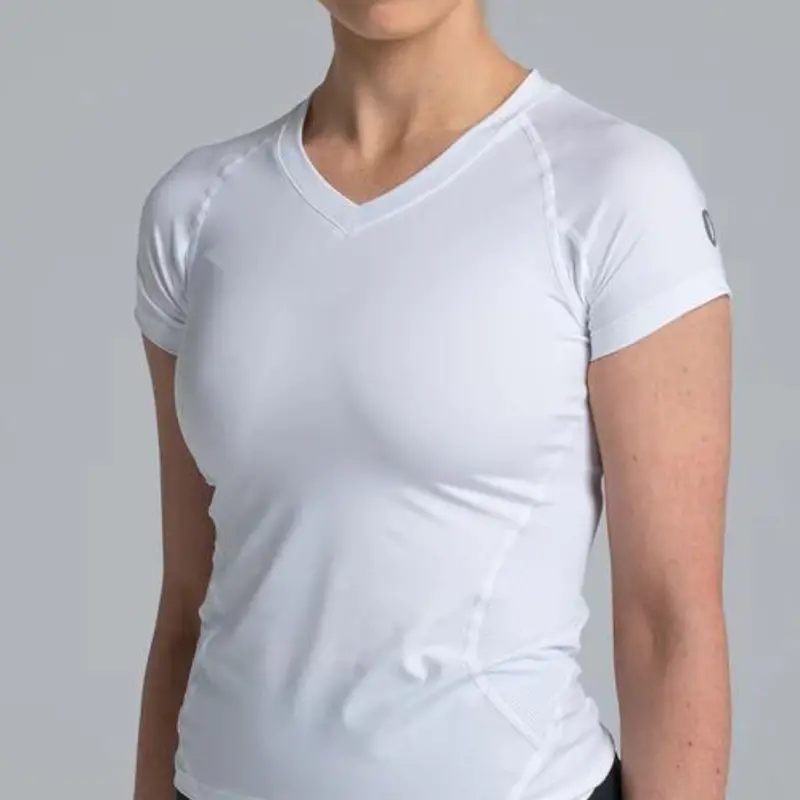 Valour Compression - Women's White Short Sleeve Top 1