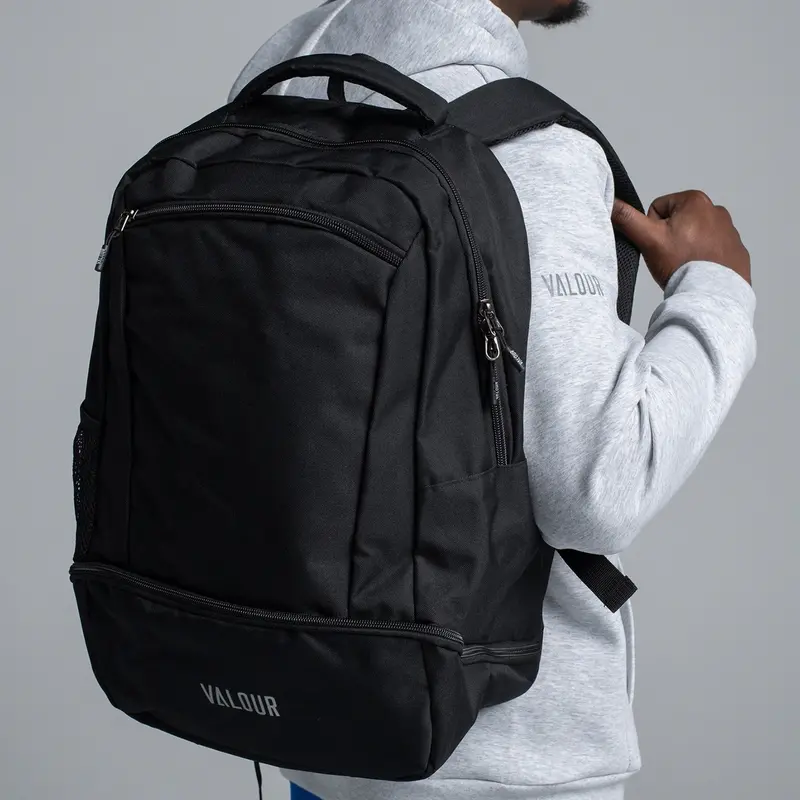 Valour Medium Black Backpack 1