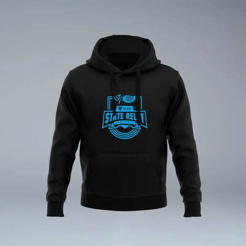 Valour State Relay Champ Black/Cyan Hoodie 1