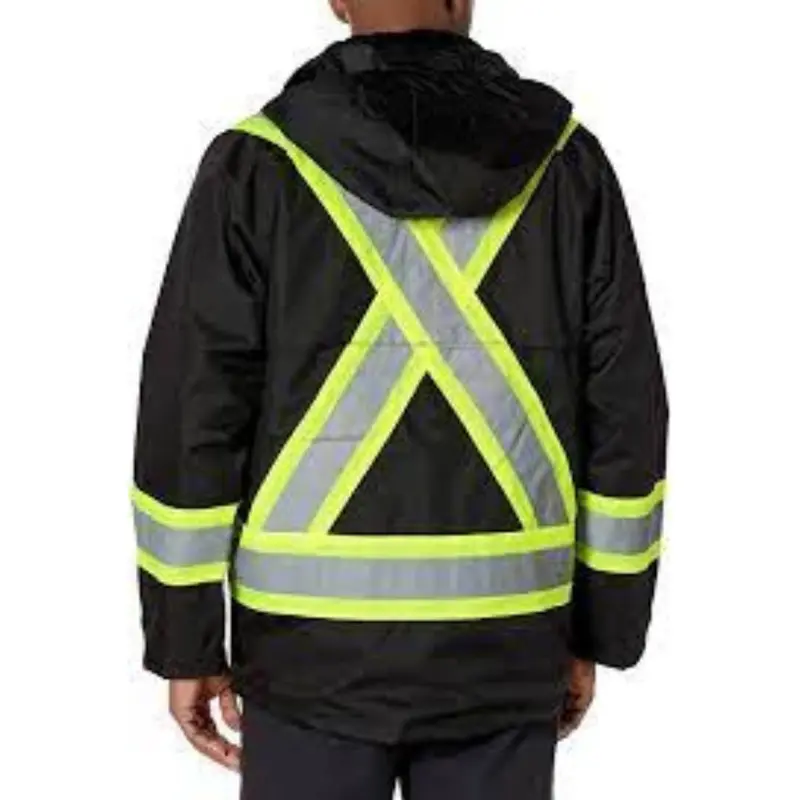 Viking Flame Resistant Journeyman 300D Ripstop High Visibility Jacket 3907Frj - Black 2