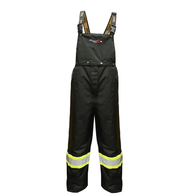 Viking Flame Resistant Journeyman 300D Ripstop Insulated High Visibility Overalls 3907Frwp - Black 1