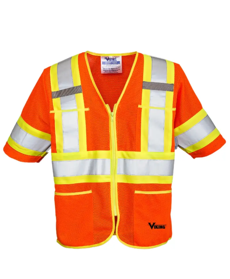 Viking Hi-Vis Sleeved Zipper Class 3 Safety  Vest 1