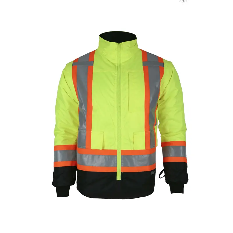 Viking Men's Handyman® Waterproof Class 1 Hi-Vis 7-In-1 Rain Jacket_Hi-Vis Green 1