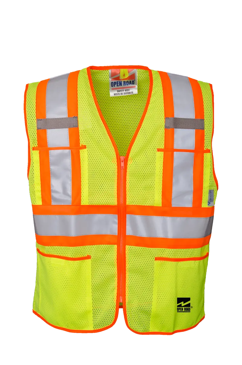 Viking Men's Open Road® Zipper Safety Vest_Green 1