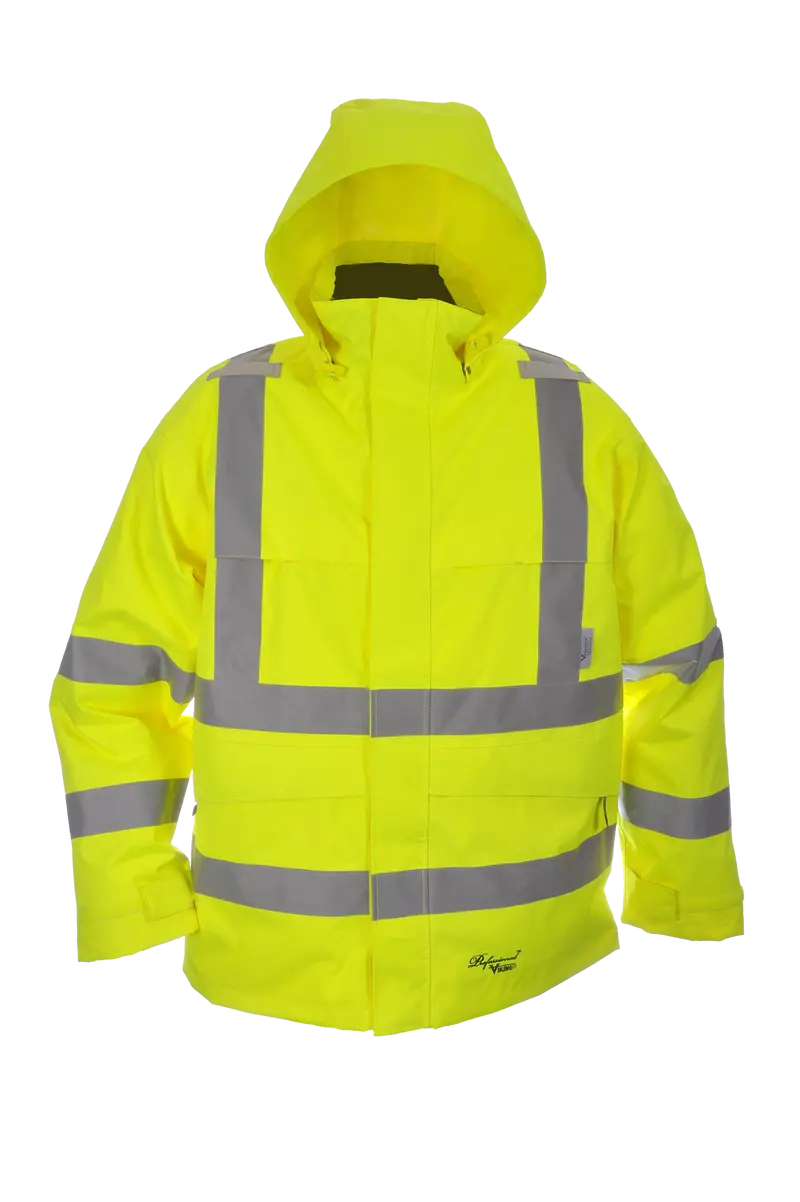 Viking Men's Professional® Journeyman Hi-Vis Class 3 Waterproof Trilobal Hooded Jacket 1